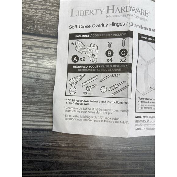 Brainerd 2-Pack 1/2-in Nickel Plated Soft Close Concealed Cabinet Hinge Lot Of 2 - Picture 5 of 16